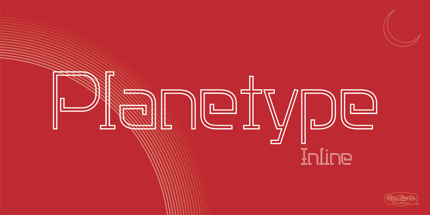 Пример шрифта Planetype Bold